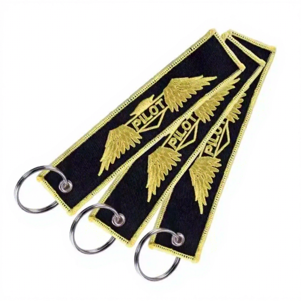 Pilot Wings Gold Embroidery Tag
