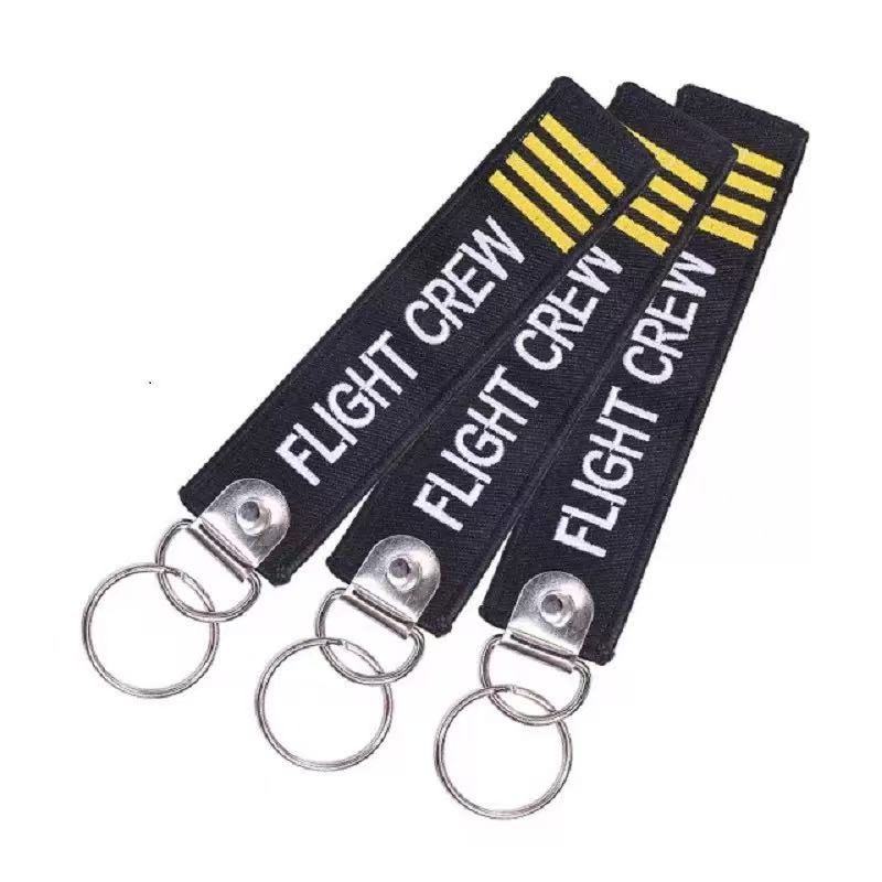 Flight Crew Black Gold Stripe Tag