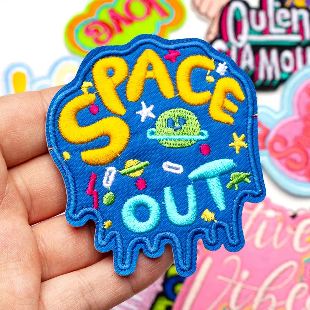 Pop Slogan Embroidered Patches
