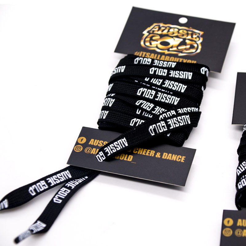 Aussie Gold Woven Logo Laces